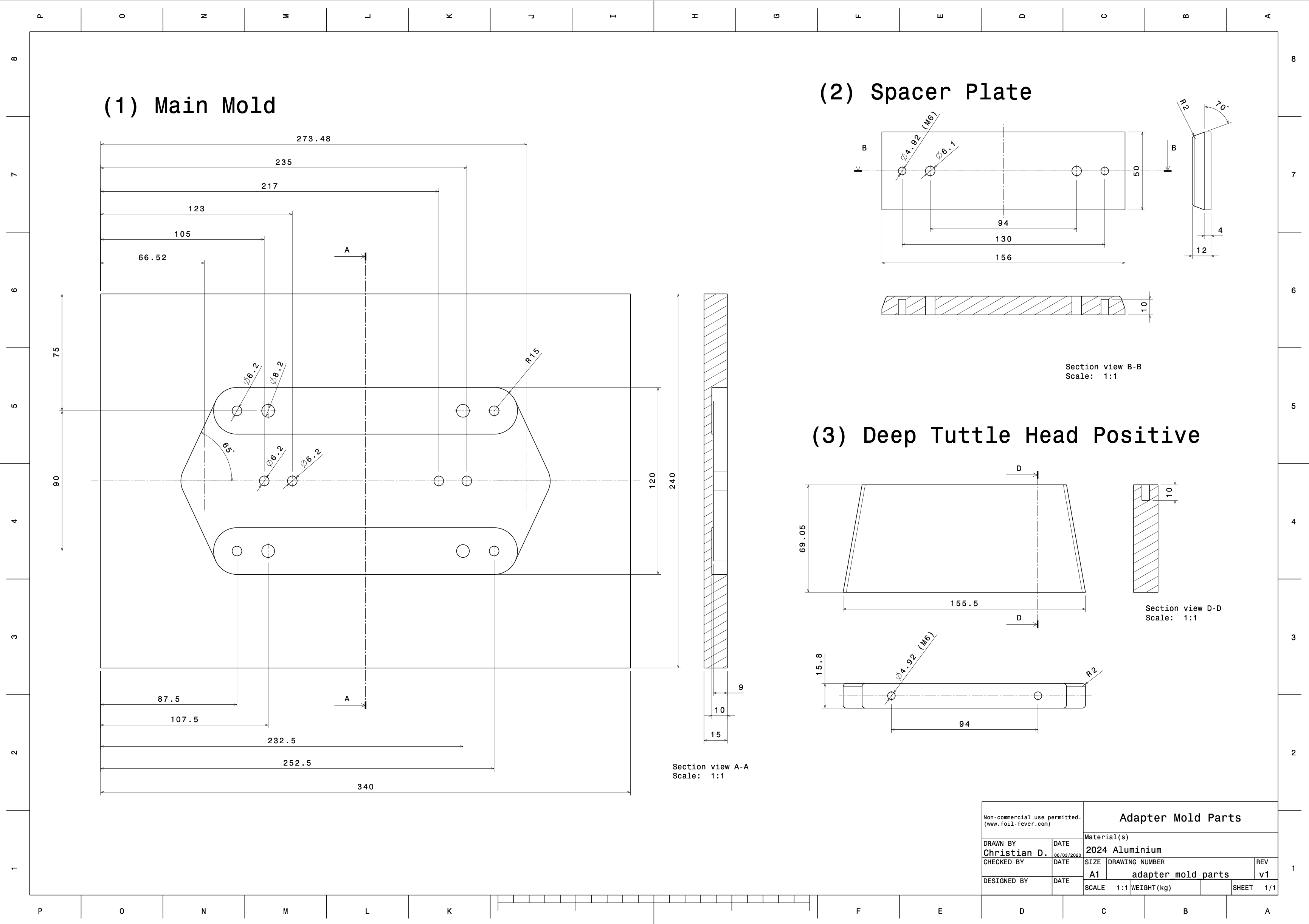 Adapter Mold Parts
